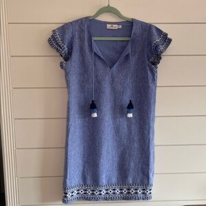 Vineyard Vines Light Blue Tassel Dress